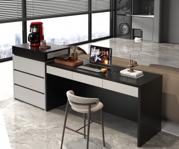 Modern Computer Desk And Chair-ID:968414071