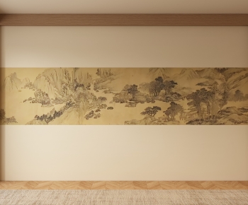 New Chinese Style TV Wall-ID:133256915