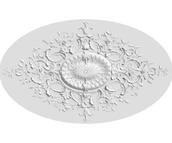 French Style Plaster Carved Top Plate-ID:118758925