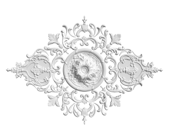 French Style Plaster Carved Top Plate-ID:722404001