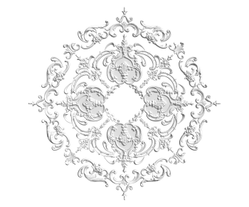 French Style Plaster Carved Top Plate-ID:113260792