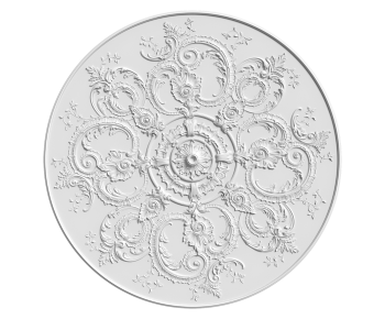 French Style Plaster Carved Top Plate-ID:145435098