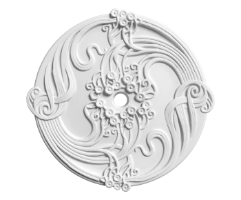 French Style Plaster Carved Top Plate-ID:483419993