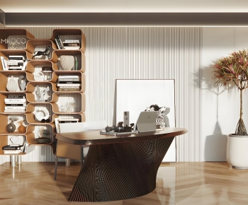 Modern Computer Desk And Chair-ID:940938952