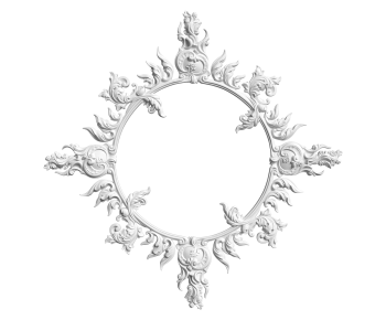 French Style Plaster Carved Top Plate-ID:302218915