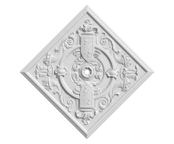 French Style Plaster Carved Top Plate-ID:714879049