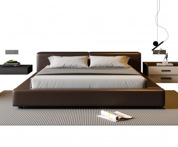 Modern Double Bed-ID:605344061