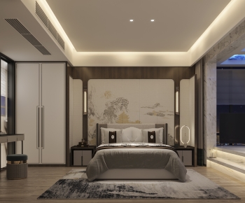 New Chinese Style Bedroom-ID:640947102
