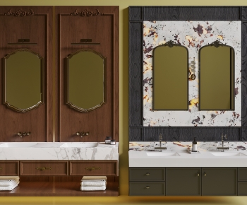 French Style Bathroom Cabinet-ID:721170929