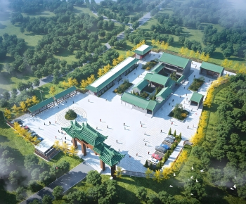 Chinese Style Architectural Bird's-eye View Planning-ID:988403085
