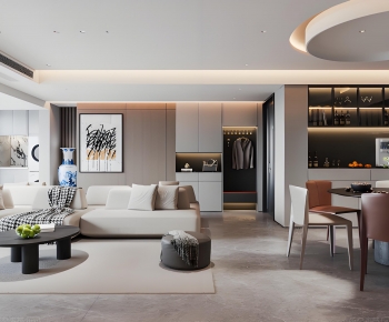 Modern A Living Room-ID:401226043