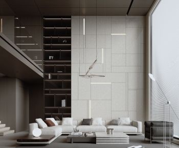 Modern A Living Room-ID:600589048