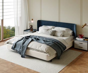 Modern Double Bed-ID:691658023