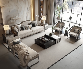New Chinese Style Sofa Combination-ID:264440065