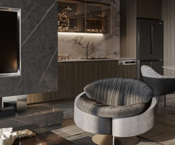 Modern A Living Room-ID:456110954