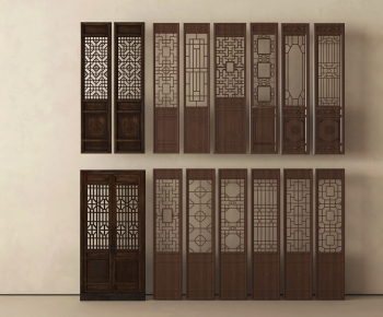 New Chinese Style Wooden Screen Partition-ID:593827012