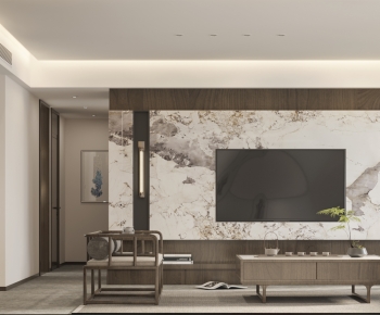 New Chinese Style A Living Room-ID:433818107