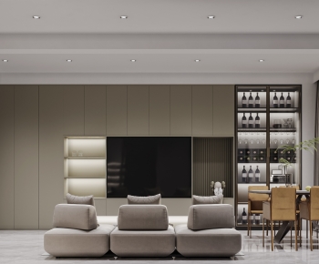 Modern A Living Room-ID:299042941