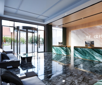 Modern Office Reception Desk-ID:458009962