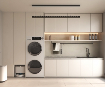 Modern Balcony Laundry Room-ID:998634103