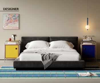 Modern Double Bed-ID:645379071