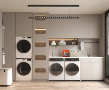 Modern Balcony Laundry Room-ID:219877965