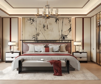 New Chinese Style Bedroom-ID:196228036