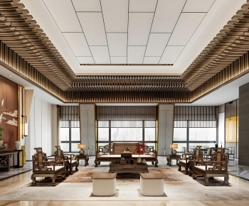 New Chinese Style A Living Room-ID:120415934