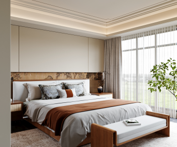 New Chinese Style Bedroom-ID:218408111