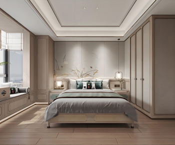 New Chinese Style Bedroom-ID:123128892
