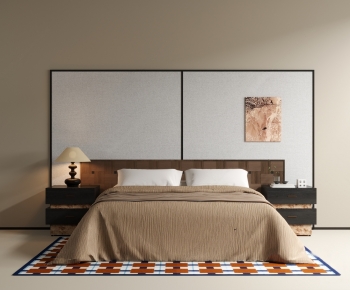 Modern Double Bed-ID:271378042