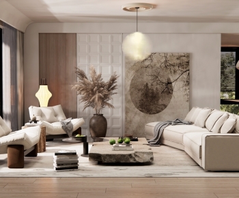 Wabi-sabi Style A Living Room-ID:939900996