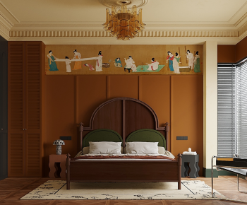 New Chinese Style Bedroom-ID:757736927