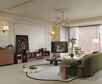 French Style A Living Room-ID:121774917
