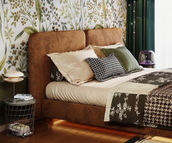 Modern Double Bed-ID:909631015