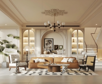 French Style A Living Room-ID:350909956