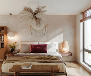 Wabi-sabi Style Bedroom-ID:523693087