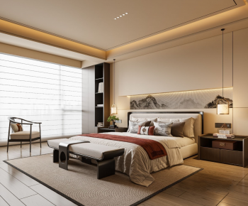 New Chinese Style Bedroom-ID:416018011