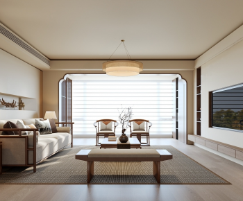 New Chinese Style A Living Room-ID:202456958