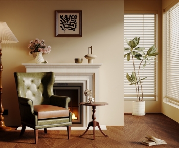 French Style Single Sofa-ID:950287104