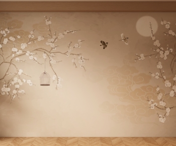 New Chinese Style TV Wall-ID:346088898