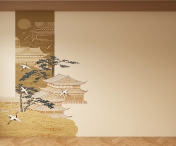 New Chinese Style TV Wall-ID:901422023