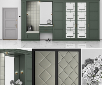 Simple European Style Entrance Cabinet-ID:498493915