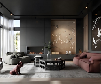 Modern A Living Room-ID:233659987