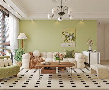 French Style A Living Room-ID:439217095