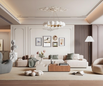 French Style A Living Room-ID:776698118