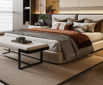 New Chinese Style Double Bed-ID:489922054