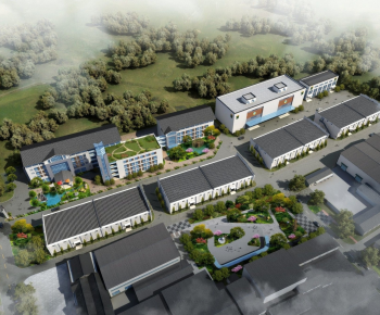 Modern Architectural Bird's-eye View Planning-ID:182827006