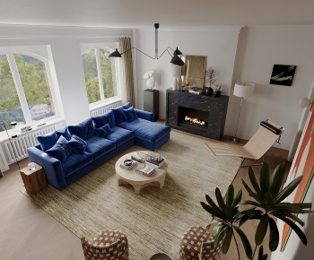 Modern A Living Room-ID:701293951