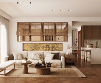 New Chinese Style A Living Room-ID:718892107